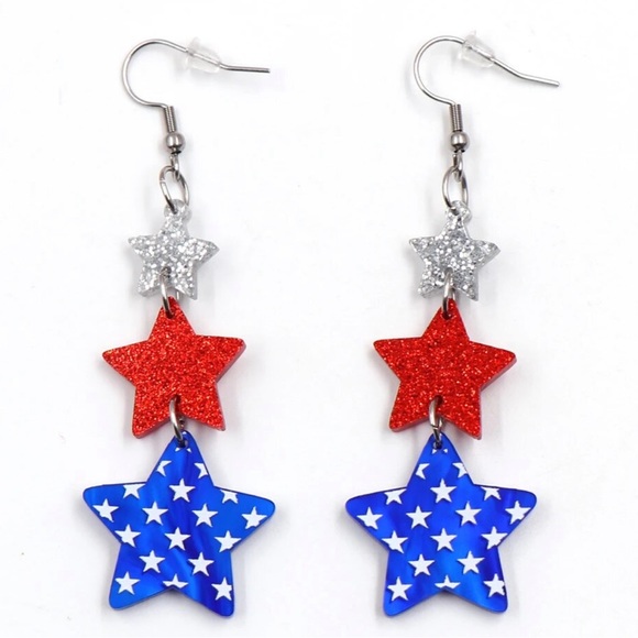 4th of July Earrings - Picture 1 of 1